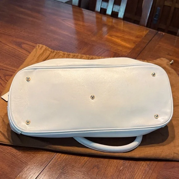 Classic Gucci Padlock - Cream and Brown Satchel with Gold Accents - Picture 5 of 13